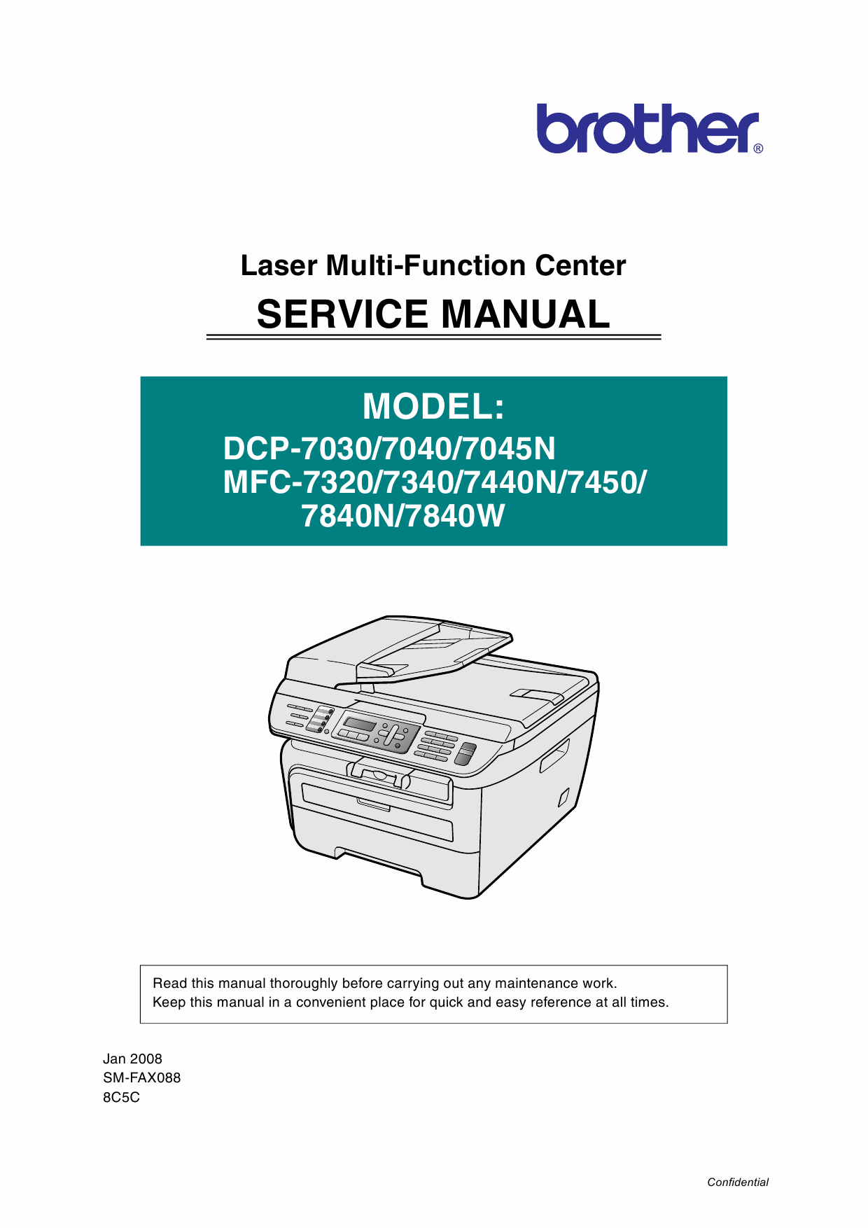 Brother Laser-MFC 7320 7340 7440 7450 7840 N-W DCP7030 7040 7050N Service Manual-1